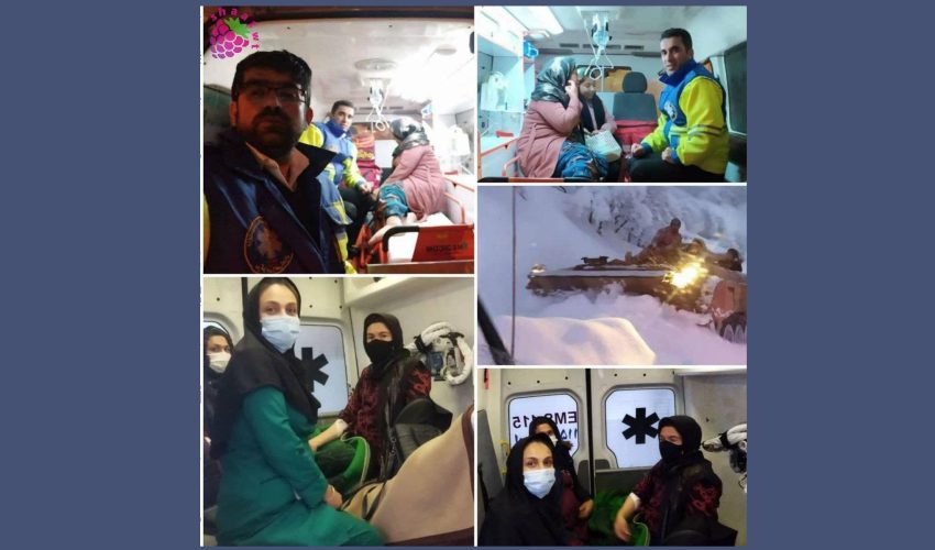 نجات جان سه مادر توسط نیروی زمینی ارتش در برف و بوران