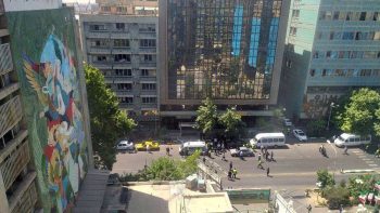 فیلم از محل سوء قصد به ماموران ناجا در خیابان طالقانی