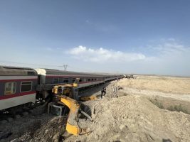 پایان عملیات امداد رسانی در محل حادثه قطار مشهد – یزد