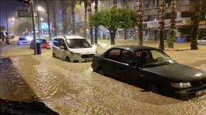 بارش کم سابقه باران و جاری شدن سیل در آنتالیا