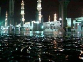 به راه افتادن سیل پس از بارش شدید باران در مدینه منوره