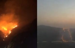 آتش‌سوزی گسترده در جنوب غرب عربستان