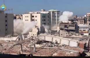 اسرائیل ساختمان دانشجویان دختر در دانشگاه غزه را ویران کرد