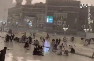 باران‌های شدید و طوفان در مکه