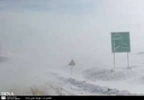 برف و کولاک در گردنه گدوک فیروزکوه