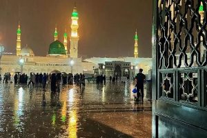 بارش شدید باران در مدینه